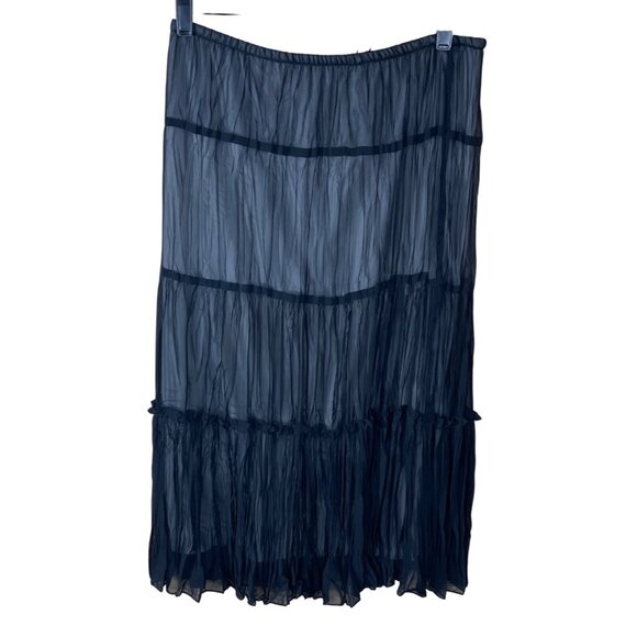 WHBM Skirt & Camisole Set Black Sheer Cocktail Size S Small - Picture 3 of 11